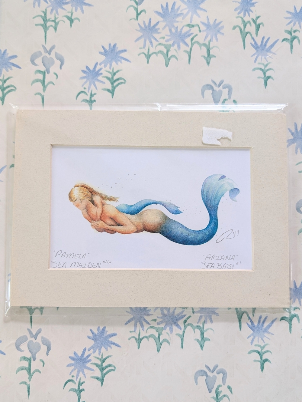 Robert Kline Sea Baby Ariana and Pamela Sea Maiden Mermaid Print NEW Coastal